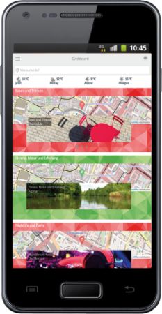 Smartphone mit jourway App